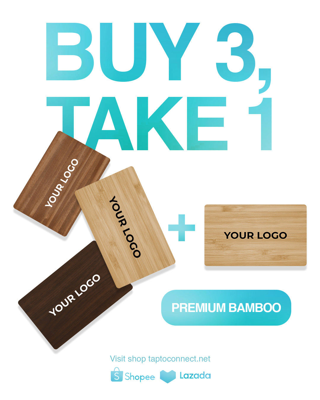 Premium Wood TTC Card (Buy 3 Get 1)