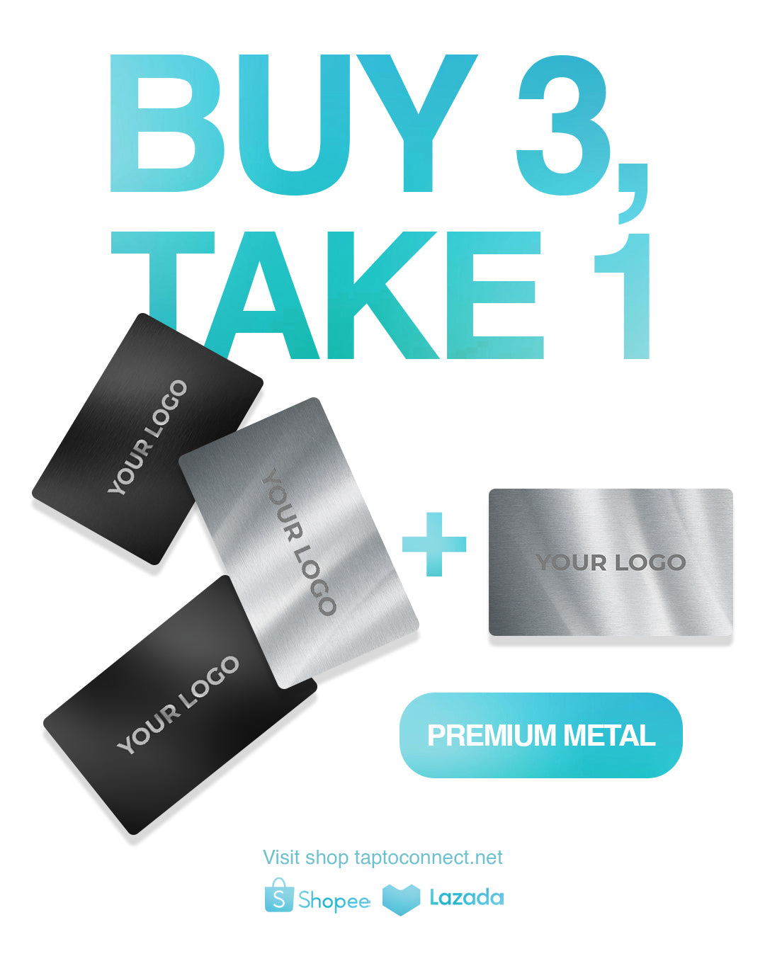 Premium Metal TTC Card (Buy 3 Get 1)